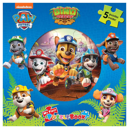 Phidal PAW Patrol Dino Rescue My First Jigsaw Puzzle Book (5 Puzzles, 9 Pieces each, Hardcover)