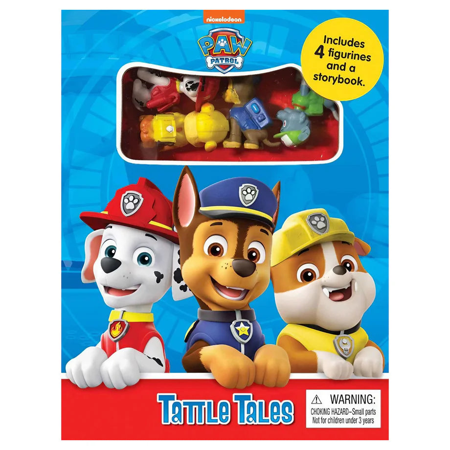 Phidal PAW Patrol Tattle Tales Activity Book with Four Figurines (12 Pages, Hardcover)