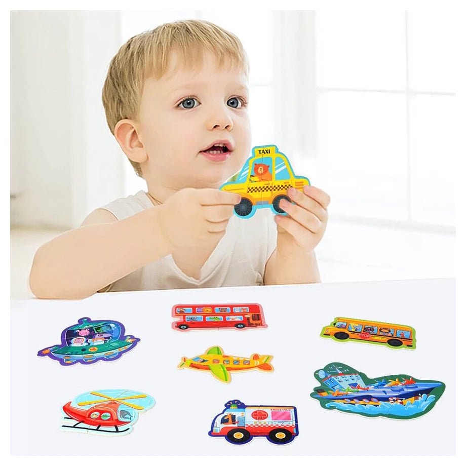 Panda Juniors Step 1 Level Up 8-in-1 Traffic Puzzle Set