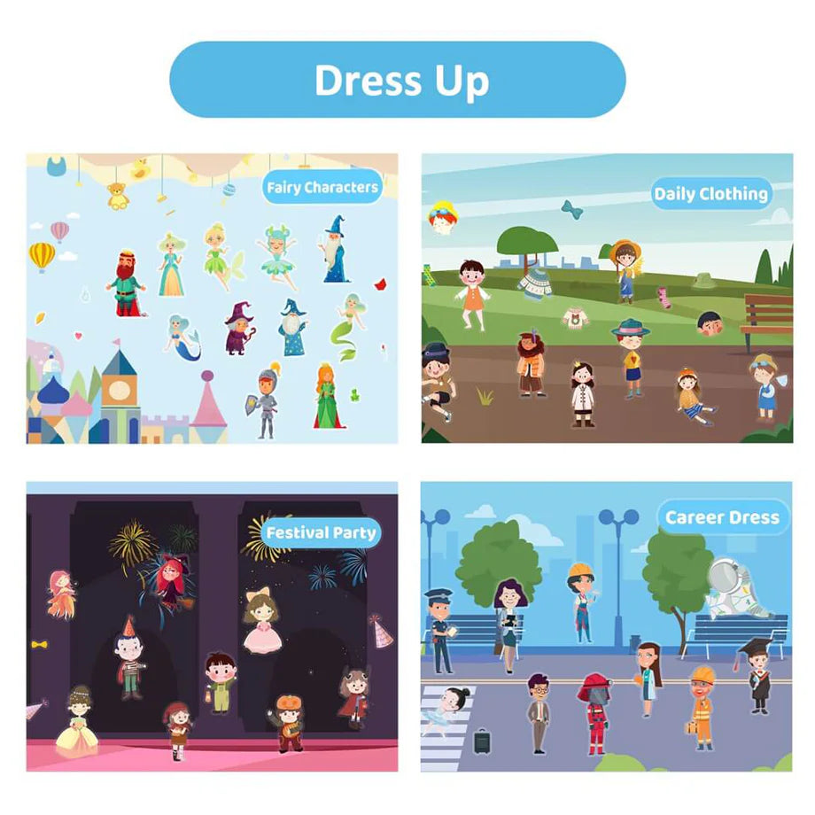 Panda Juniors Dress Up Reusable Stickers Activity Set