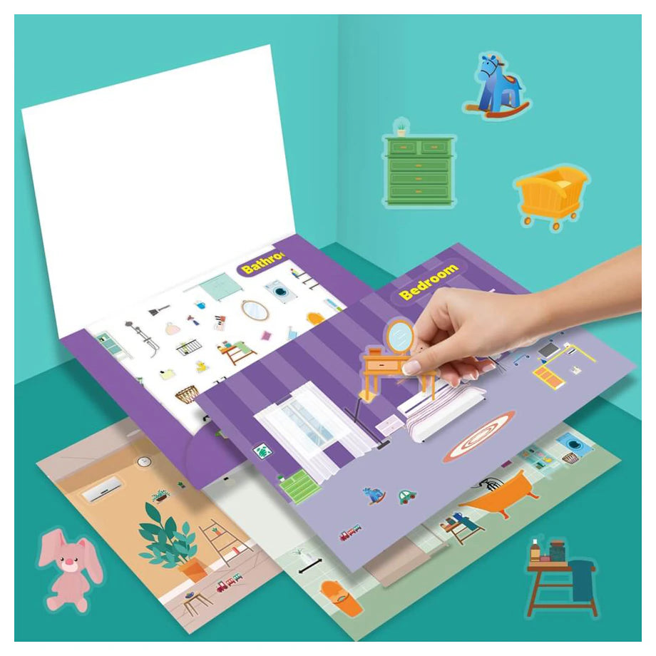 Panda Juniors My Lovely Home Reusable Stickers Activity Set