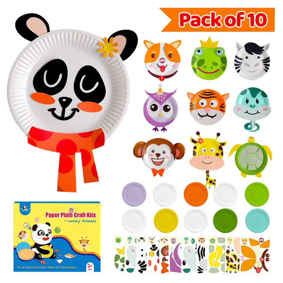 Panda Juniors Lovely Animals Paper Plate Craft Kit