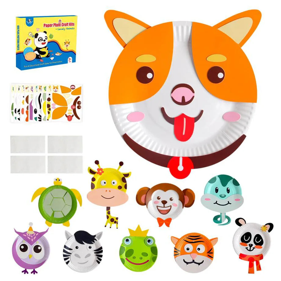 Panda Juniors Lovely Animals Paper Plate Craft Kit