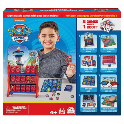 PAW Patrol 8-in-1 HQ Board Games for Kids