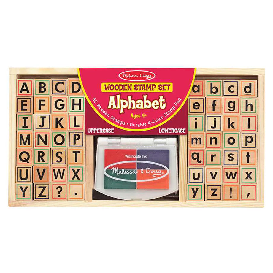 Melissa & Doug Wooden Alphabet Stamp Set