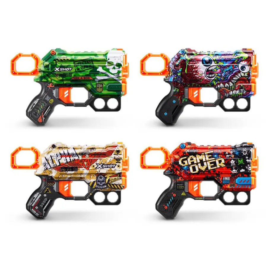 X-Shot Skins Menace Dart Blasters (4 Pieces)