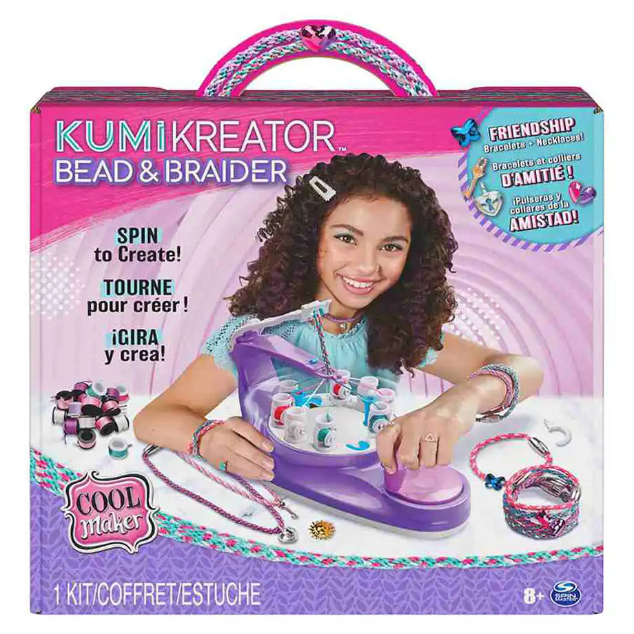 Cool Maker KumiKreator Friendship Bead, Braider, Bracelets & Necklaces Making DIY Kit (90 Pieces)