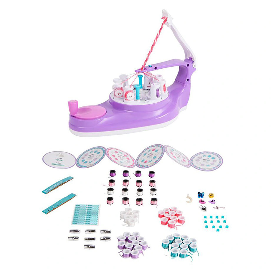Cool Maker KumiKreator Friendship Bead, Braider, Bracelets & Necklaces Making DIY Kit (90 Pieces)