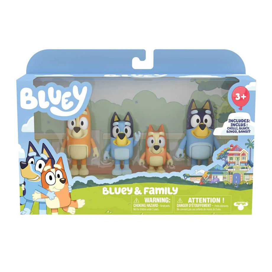 Bluey Bluey & Family Figure Pack (Pack of 4)