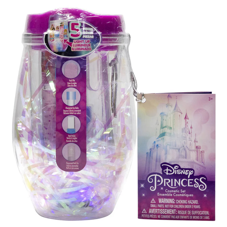 Townley Girl Disney Princess Light Up Cosmetic Tumbler Set 5 Pieces ( Assorted)