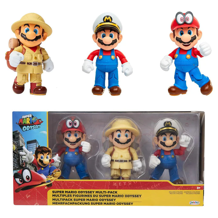 Nintendo Super Mario Odyssey Figures Set Pack of 3 (10 cm)