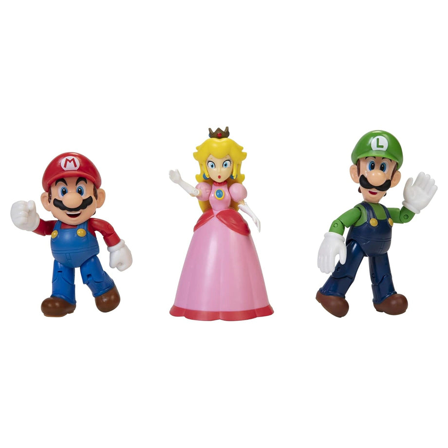 Nintendo Super Mario Mushroom Kingdom Diorama Set Pack of 3, (10 cm)