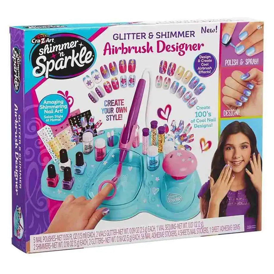 Cra-Z-Art Sparkle Glitter & Shimmer Airbrush Designer Nail Art Set