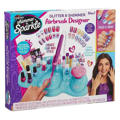Cra-Z-Art Sparkle Glitter & Shimmer Airbrush Designer Nail Art Set