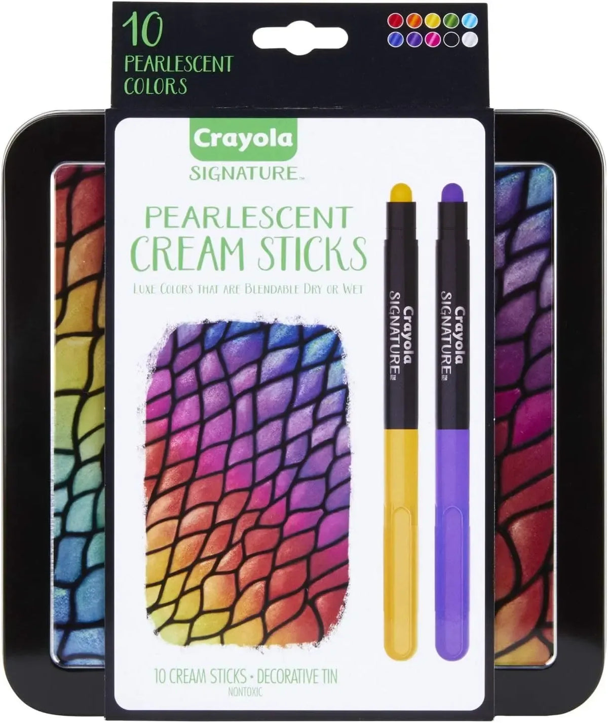 Crayola Signature Pearlescent Cream Sticks (10 Pieces)