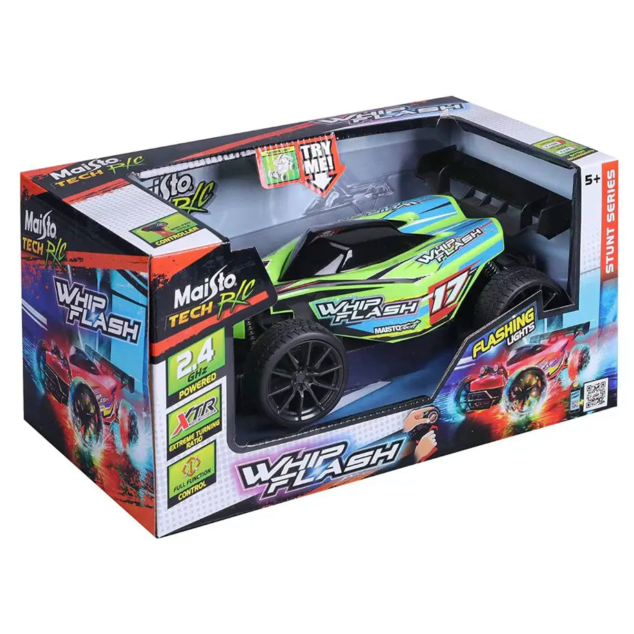 Maisto Tech XTR Whip Flash Light-up Remote Control Buggy (Green)