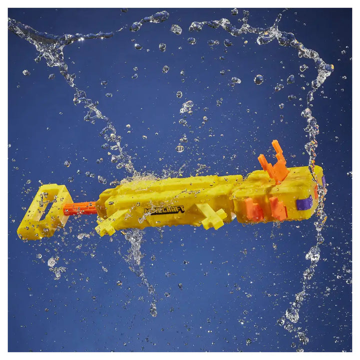 Nerf Super Soaker Minecraft Axolotl Water Blaster 38.5 x 14.7 cm, (Yellow)