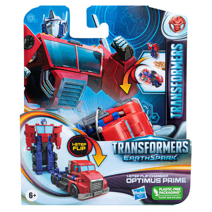 Hasbro Transformers EarthSpark Optimus Prime 1-Step Flip Changer Action Figure (10.16 cm)