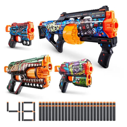 X-Shot Skins Last Stand, Griefer, Flux & Menace Blasters