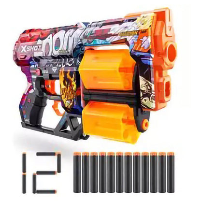 X-Shot Skins Griefer Blaster With 12 Darts (Designs May Vary)