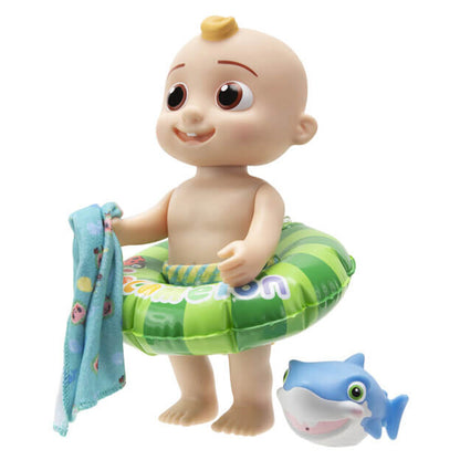 CoComelon Splish Splash JJ Doll With Shark Bath Squirter