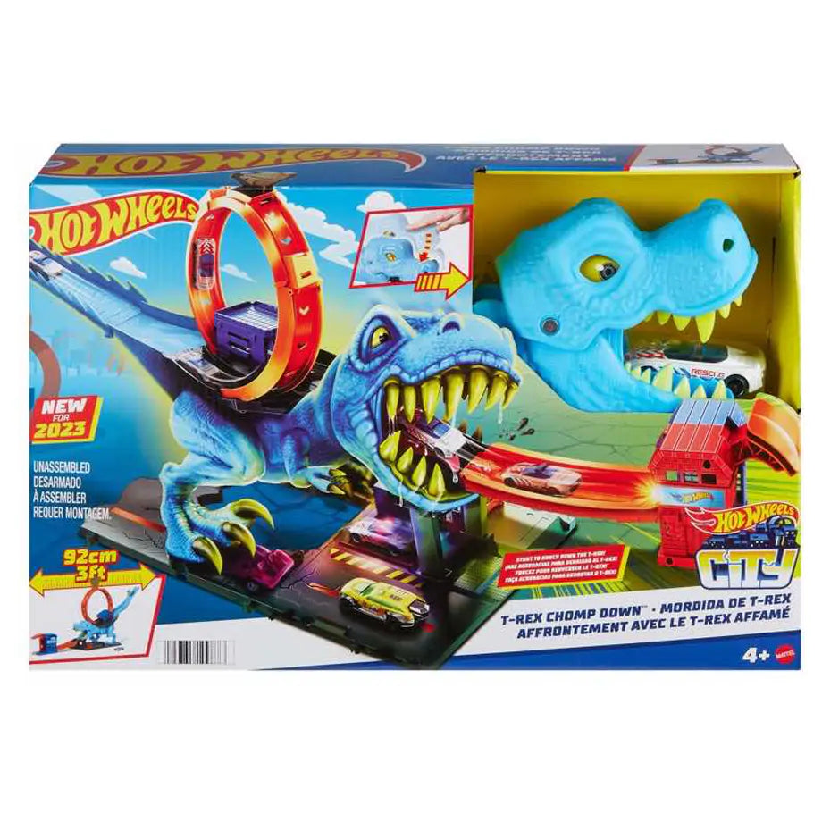 Hot Wheels City T-Rex Chomp Down Playset