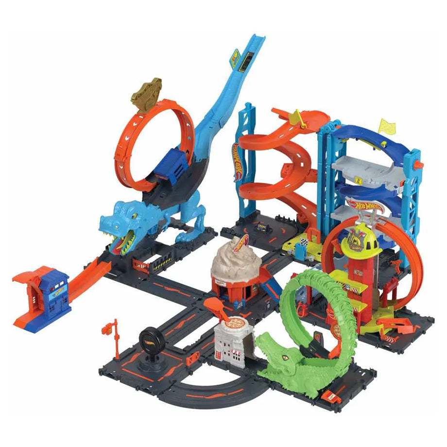 Hot Wheels City T-Rex Chomp Down Playset