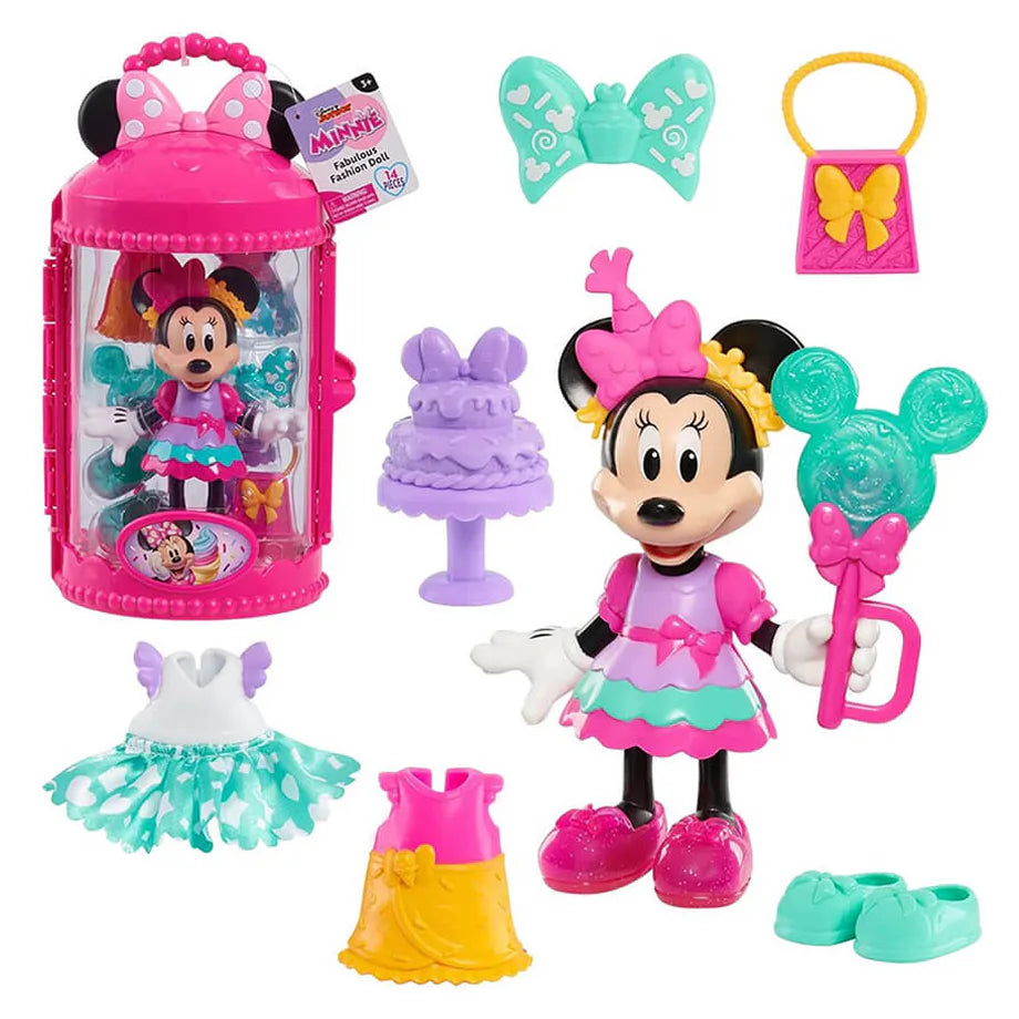 Disney Junior Minnie Fabulous Fashion Doll (14 Pieces)
