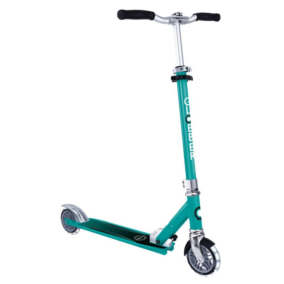Globber Flow Elements Kick Scooter with Lights (Jade Green)