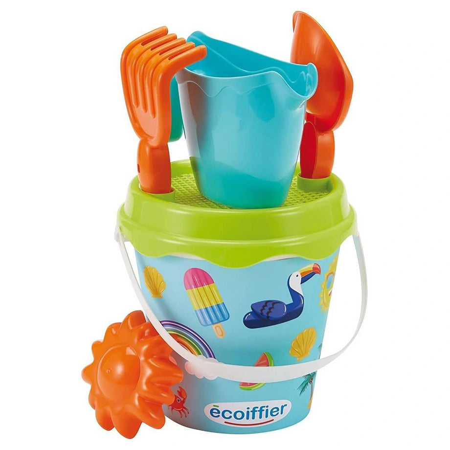 Ecoiffier Garnished Holidays Sand Bucket Set (6 Pieces)