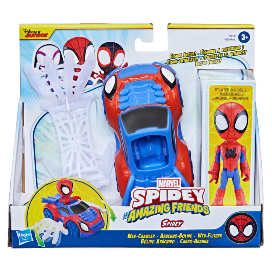 Marvel Spidey & His Amazing Friends Spidey Action Figure with Web Crawler (10 cm)