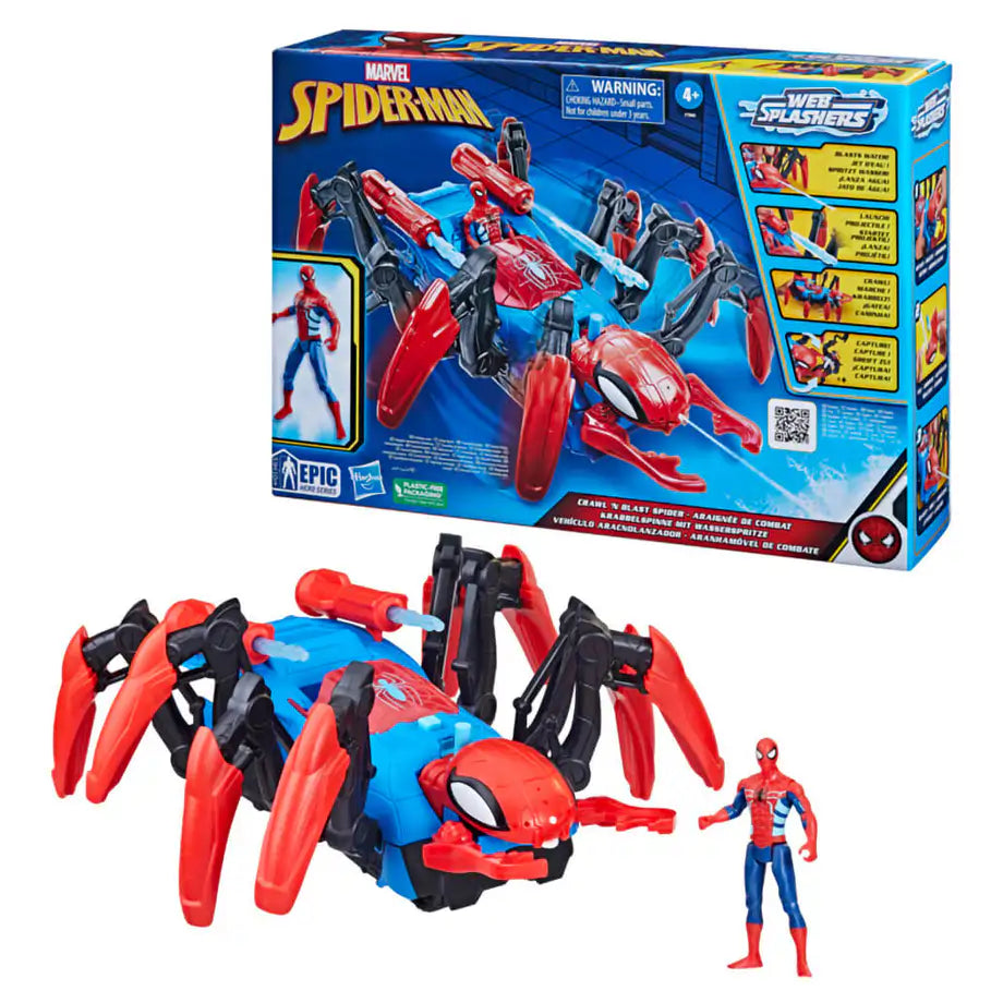 Marvel Spider-Man Crawl 'n Blast Spider Action Figure Playset