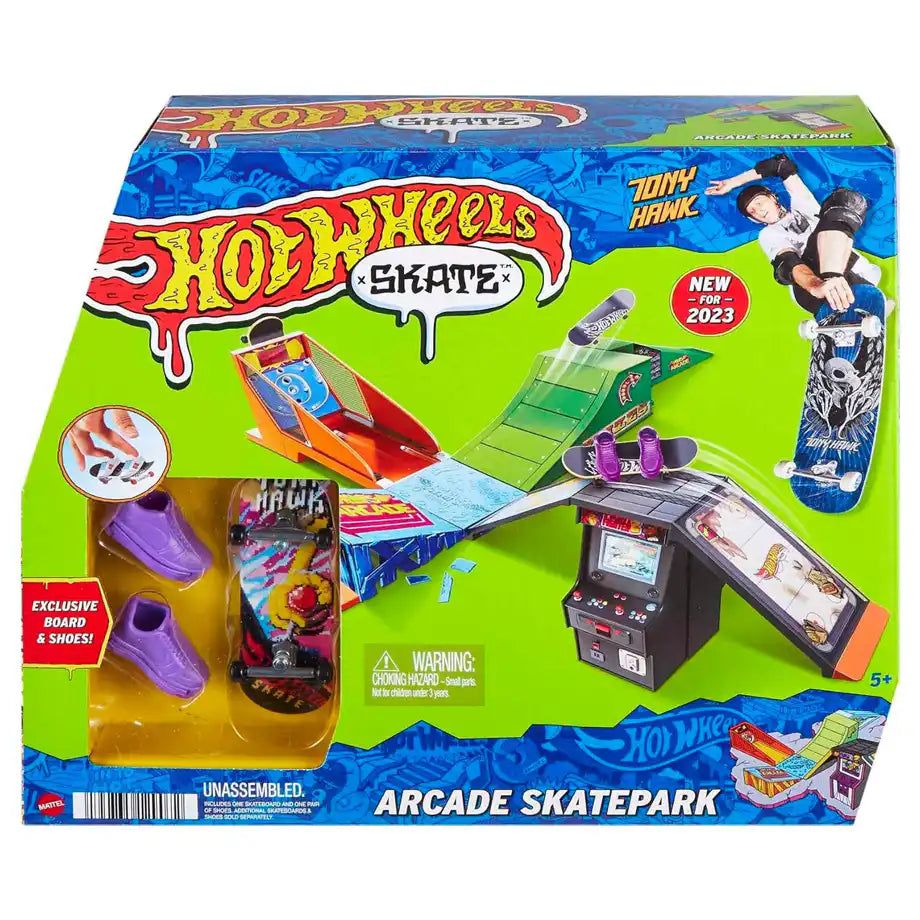 Hot Wheels Tony Hawk Fingerboard Arcade Skatepark Playset
