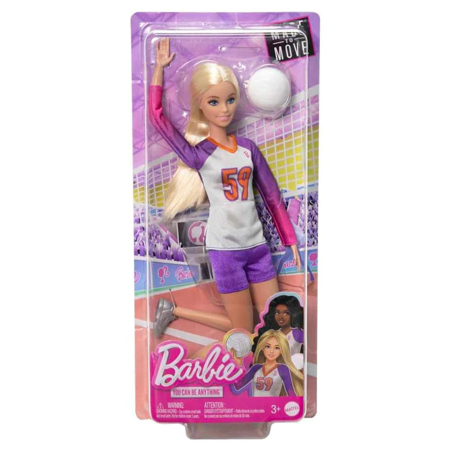 Barbie Made to Move Career Volleyball Player Doll (30 cm)