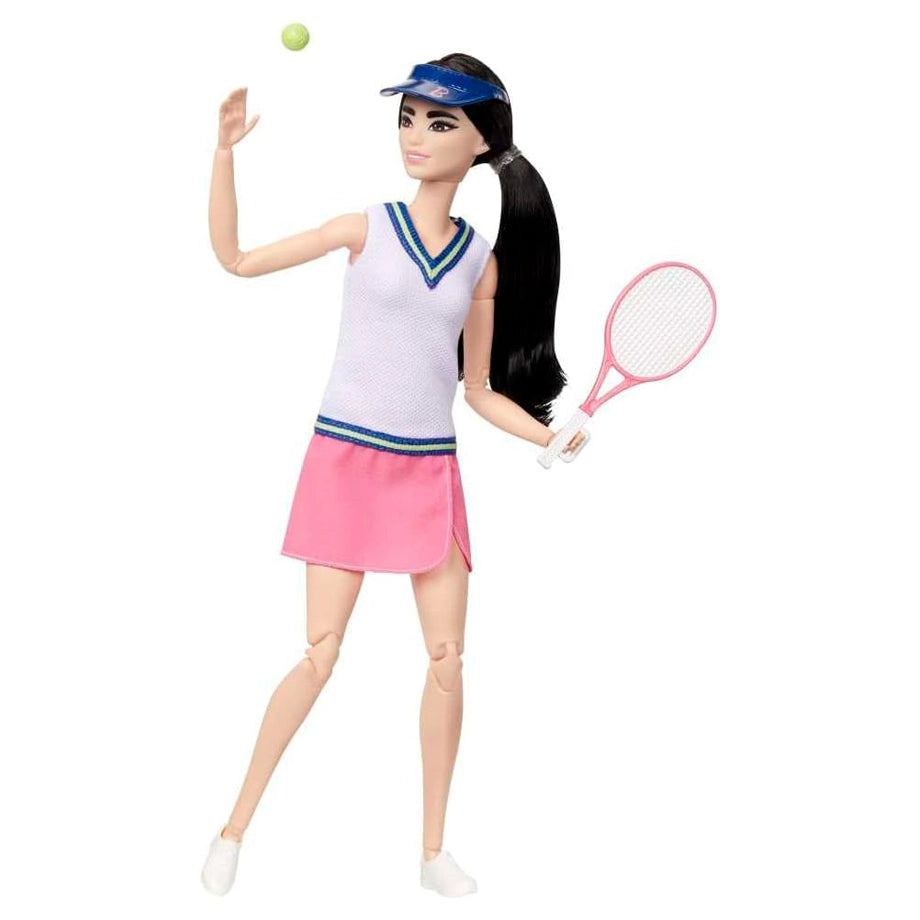 Barbie Made to Move Career Tennis Player Doll with Racket and Ball (30 cm)