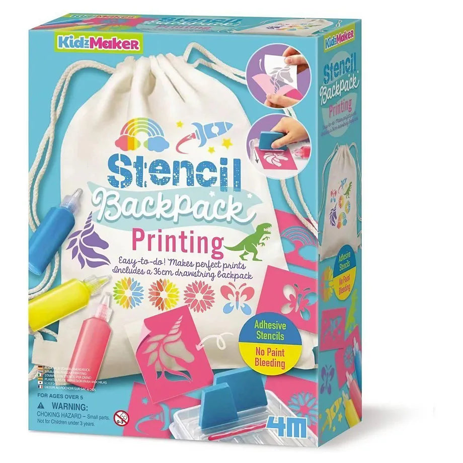 4M KidzMaker Stencil Backpack Printing Kit (27.5 x 36 cm)
