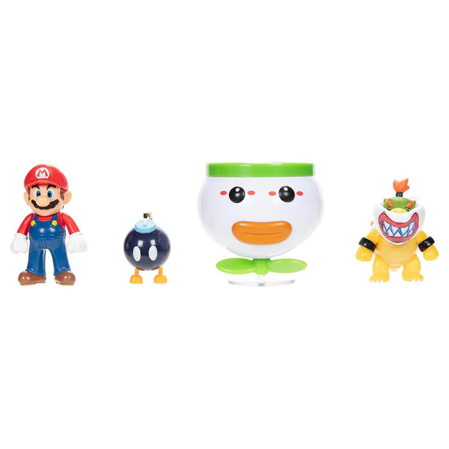 World of Nintendo Super Mario & Bowser Jr. Clown Cart in Collector's Box (4 Pack)