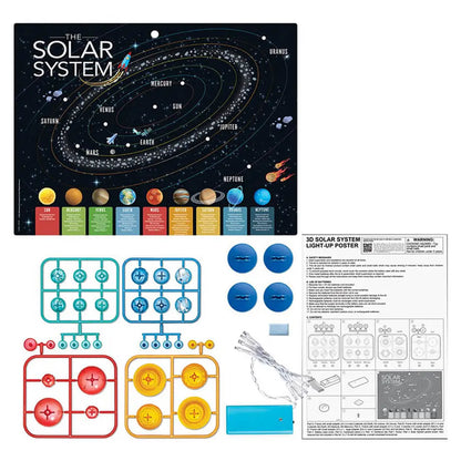 4M KidzLabs 3D Solar System Light Up Poster Board