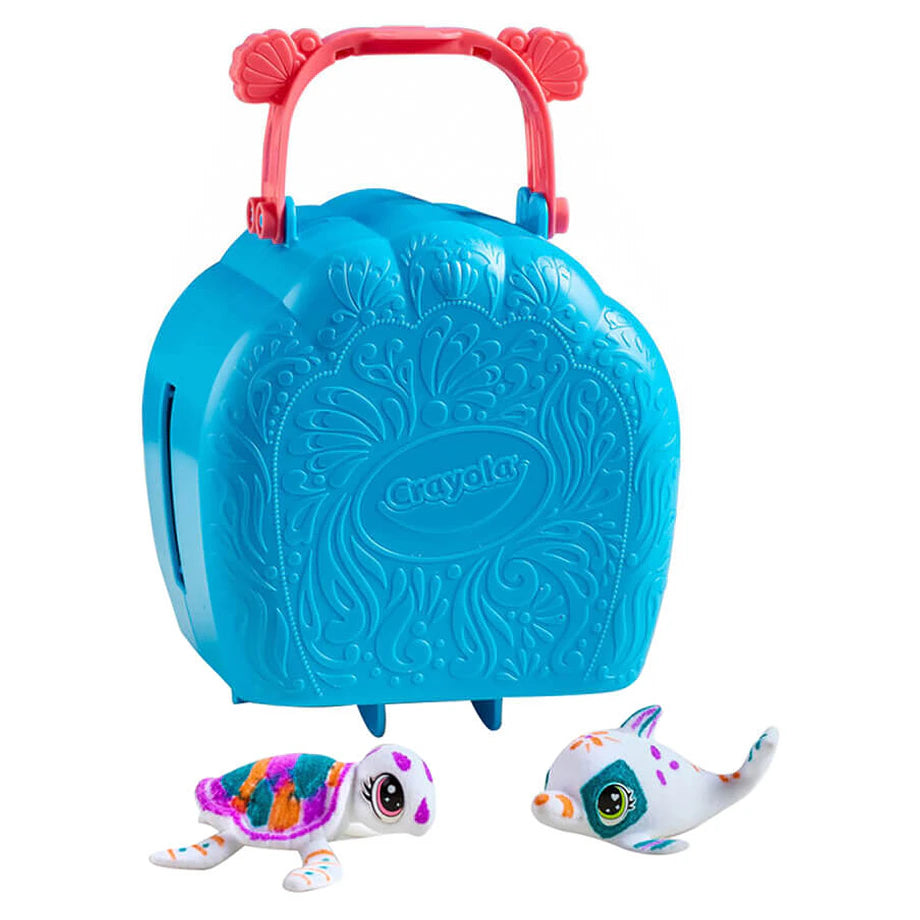 Crayola Scribble Scrubbie Ocean Pets Seashell Splash Playset & 3 Washable Markers