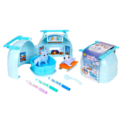 Crayola Scribble Scrubbie Pets Arctic Igloo Playset & 3 Washable Markers