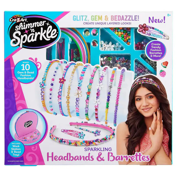 CraZ Art Shimmer 'n Sparkle Sparkling Headband and Barrettes D.I.Y. Kit