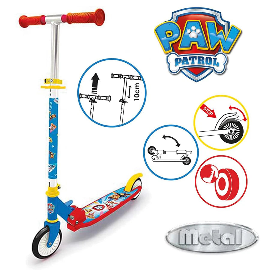 Smoby PAW Patrol 2-Wheel Foldable Scooter for Kids