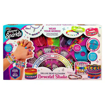 Cra-Z-Art Sparkle Deluxe Bead & Charm Bracelet Studio (950 Pieces)