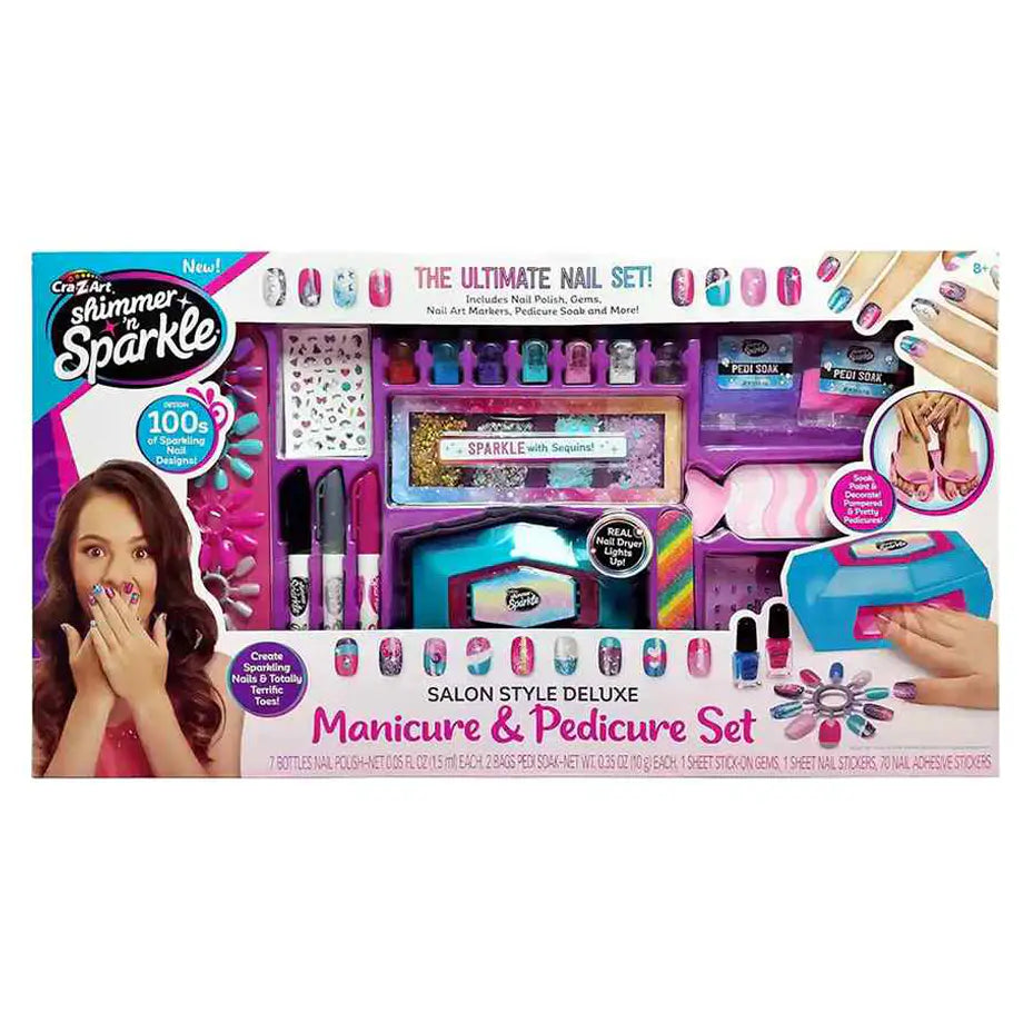 Cra-Z-Art Sparkle Salon Style Deluxe Manicure & Pedicure Set