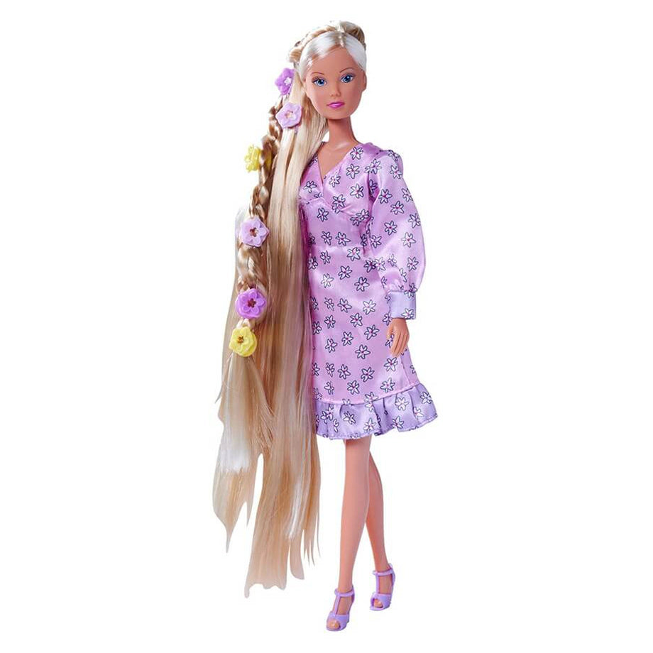 Steffi Love Fashion Flower Hair Doll with Accessories (9 Pieces)