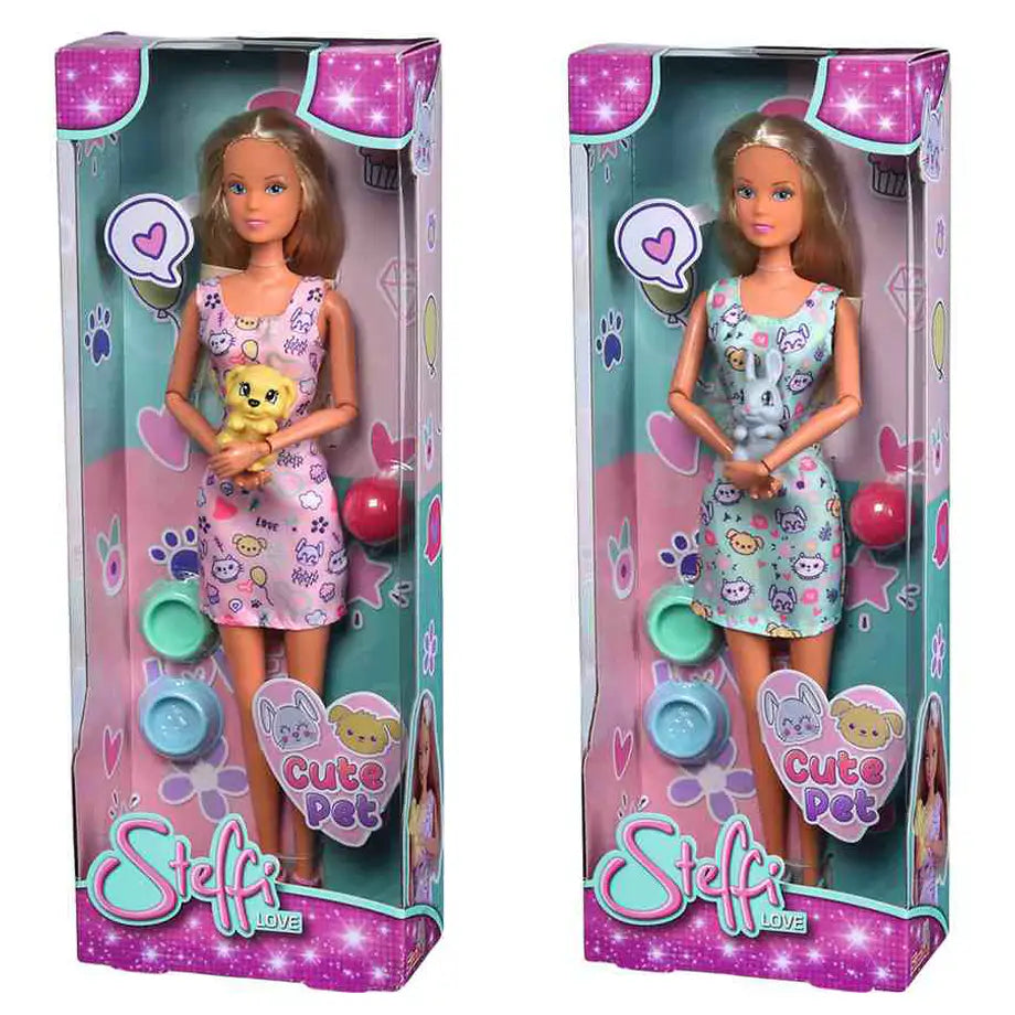 Steffi Love Cute Pet Doll with Pets (29 cm, Assorted)