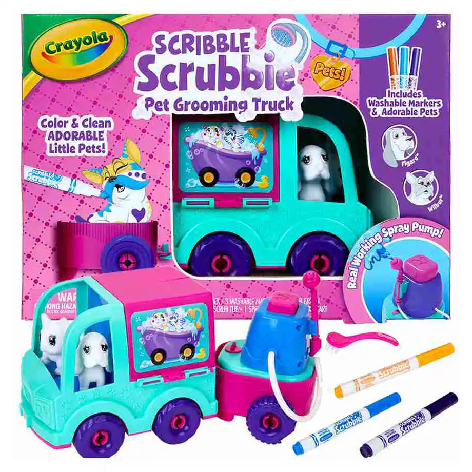 Crayola Scribble Scrubbie Pets Grooming Truck Playset