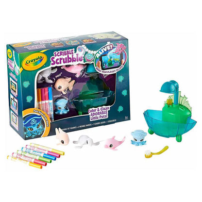 Crayola Scribble Scrubbie Glow-in-the-Dark Ocean Pets with Lagoon Playset