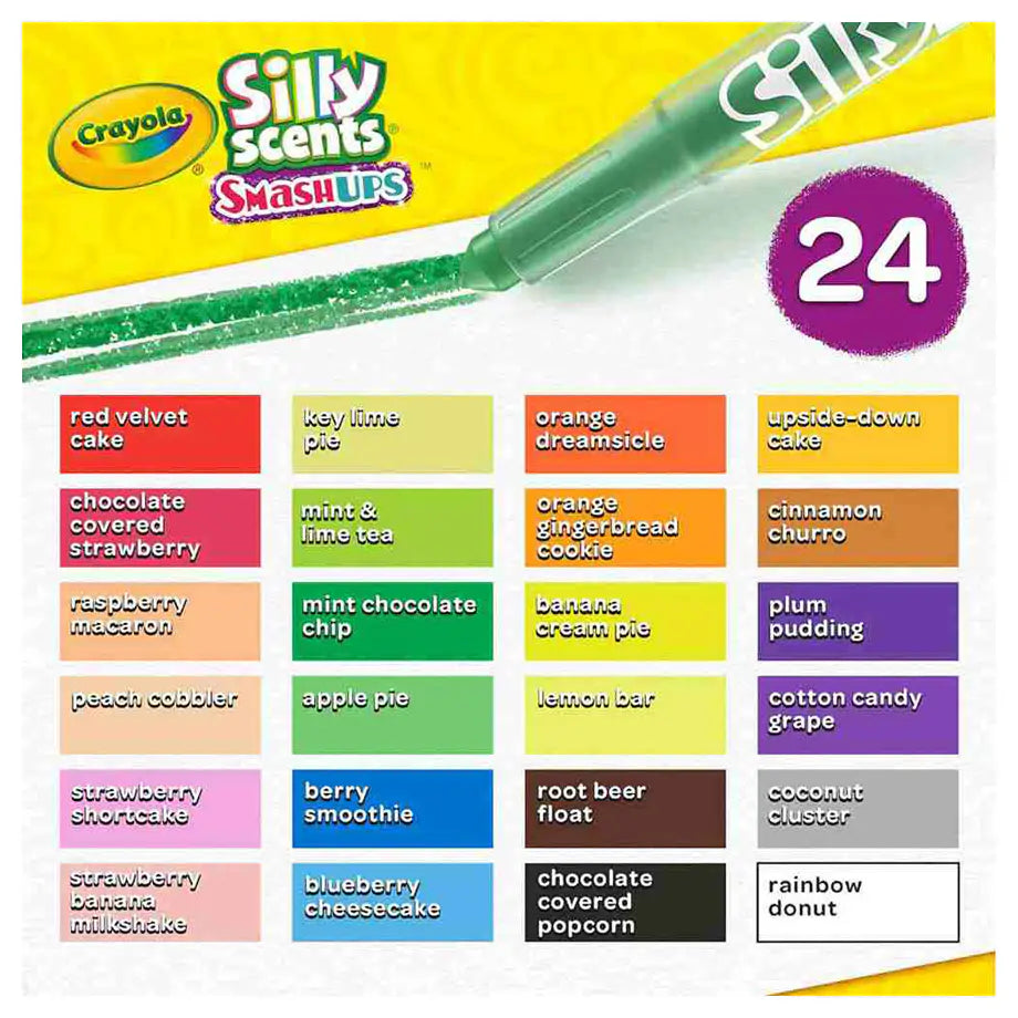 Crayola Silly Scents Smash Ups Mini Twistables Crayon (24 Pieces)