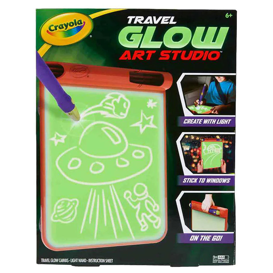 Crayola Glow Art Studio with Glow-in-the-Dark Canvas (21.5 x 25 cm)